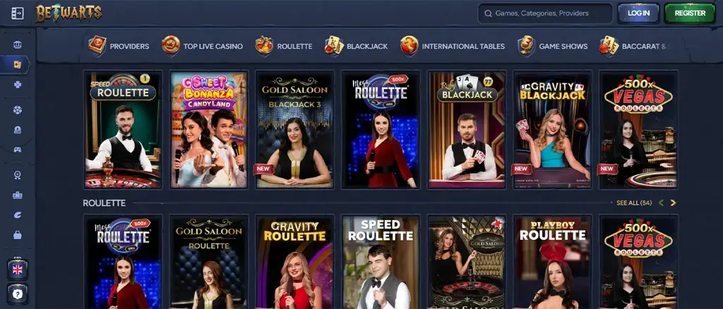Betwarts Live Casino Betwarts Casino Live Casino Games
